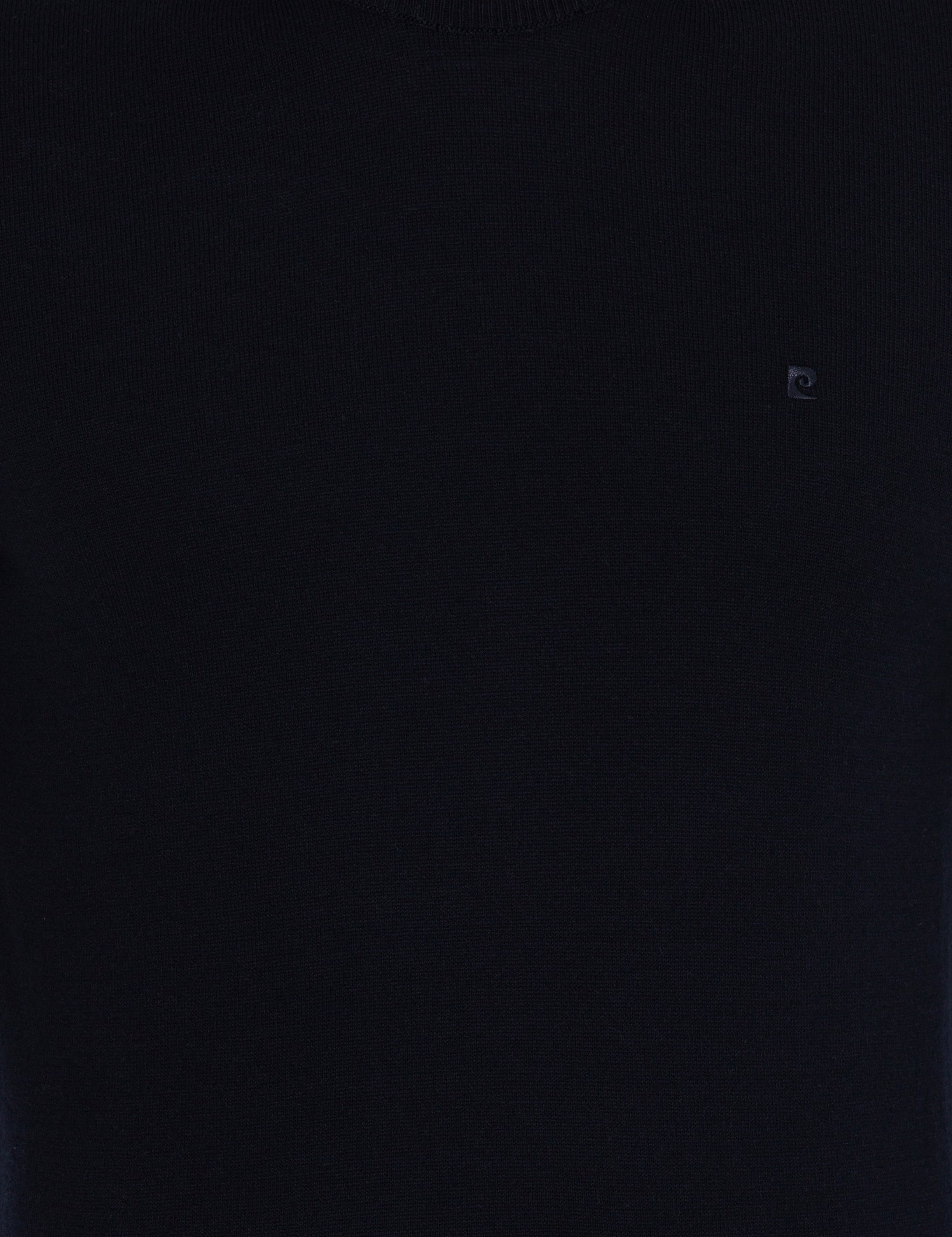 Lacivert Slim Fit Bisiklet Yaka Basic Triko Kazak