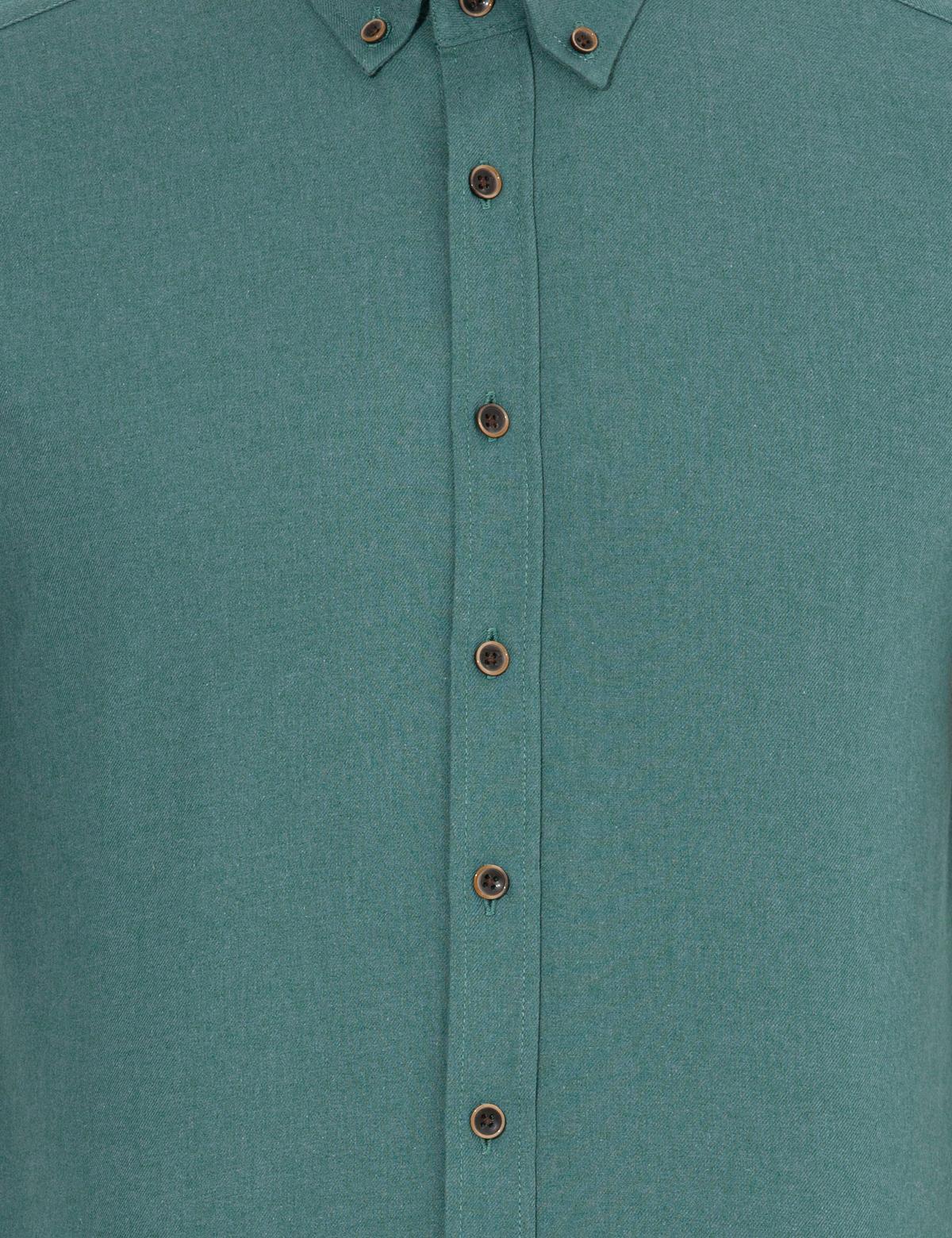 Yeşil Regular Fit Uzun Kollu Gömlek - 50259512098