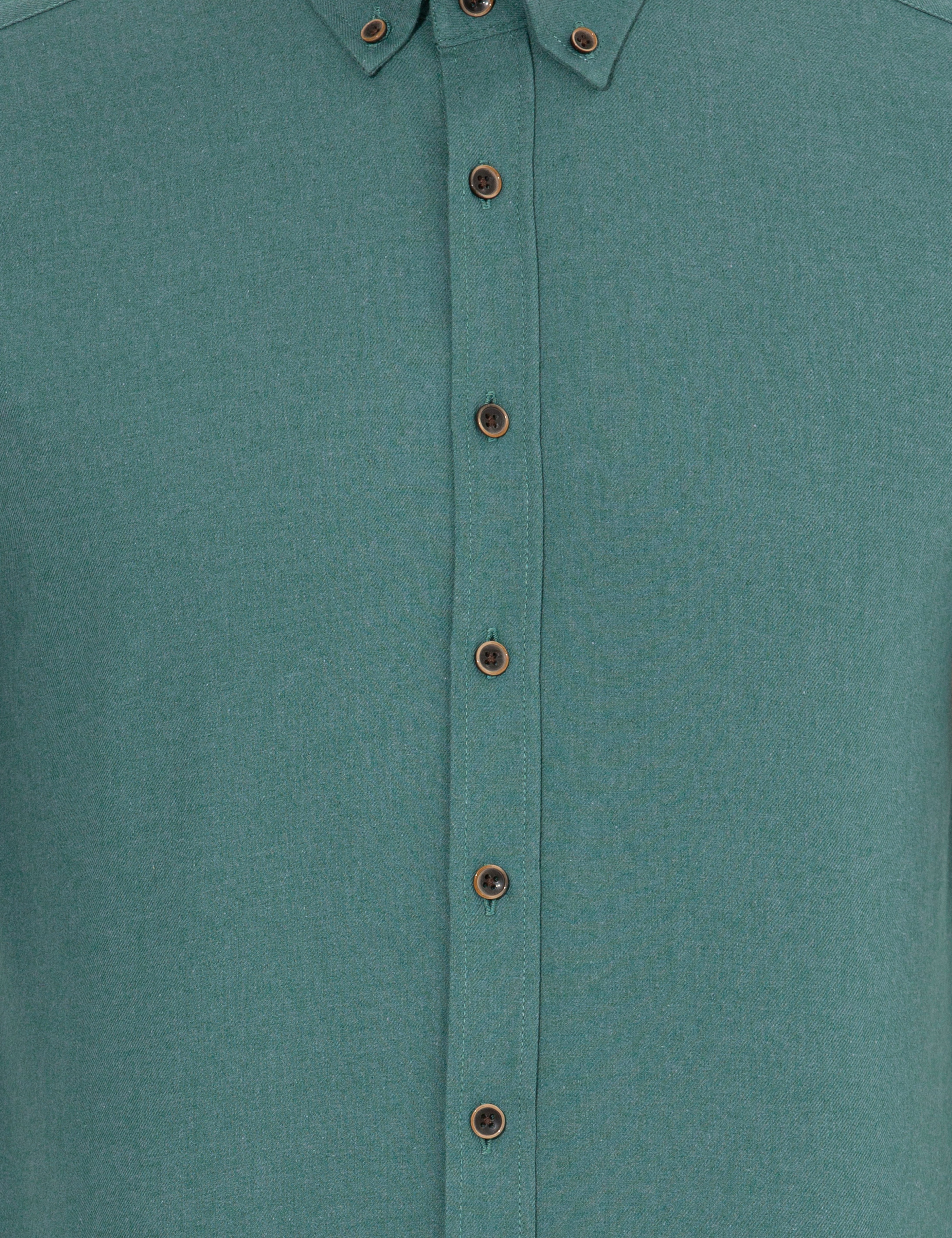 Yeşil Regular Fit Uzun Kollu Gömlek - Image 6
