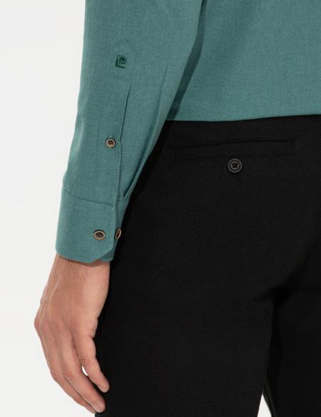 Yeşil Regular Fit Uzun Kollu Gömlek - 50259512098