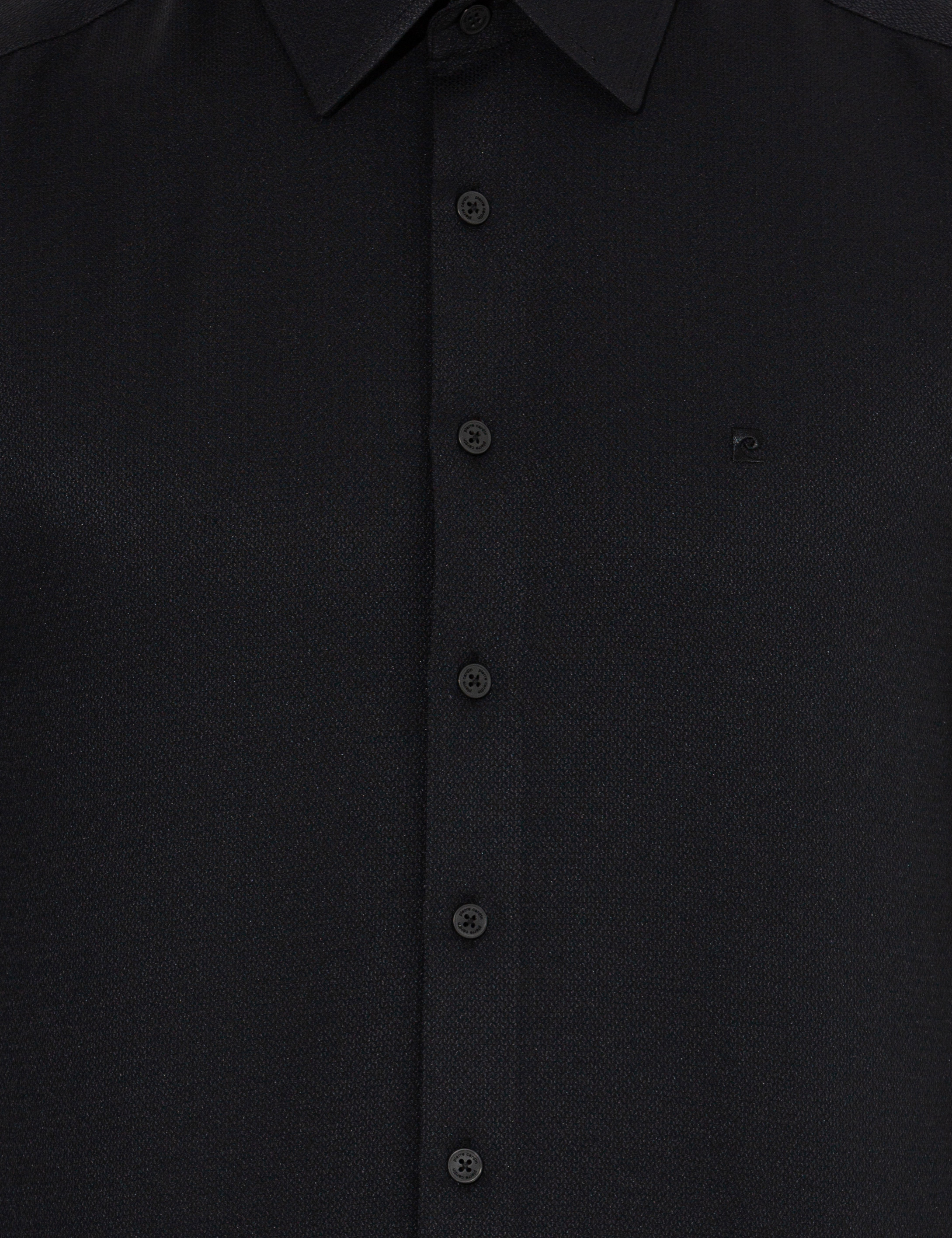 Siyah Slim Fit Uzun Kollu Gömlek - Image 6