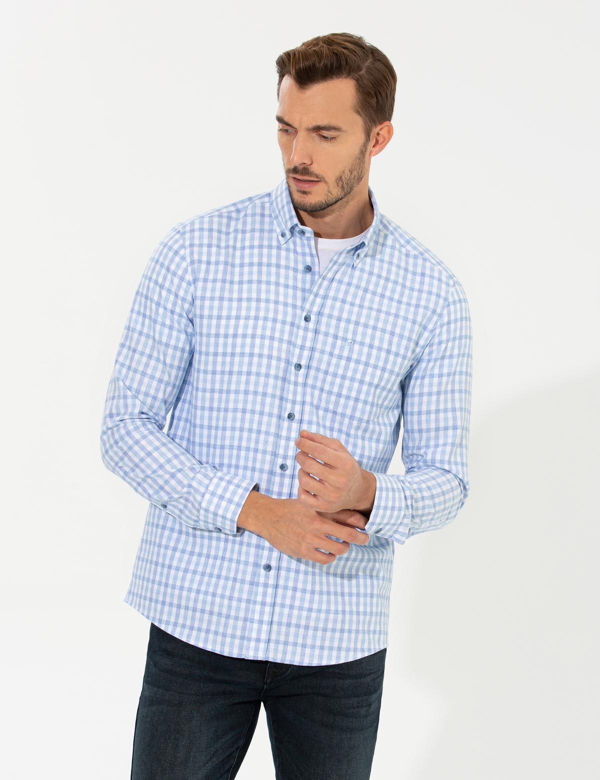 Açık Mavi Regular Fit Uzun Kollu Gömlek