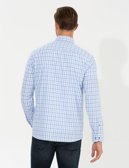 Açık Mavi Regular Fit Uzun Kollu Gömlek - 50262848007