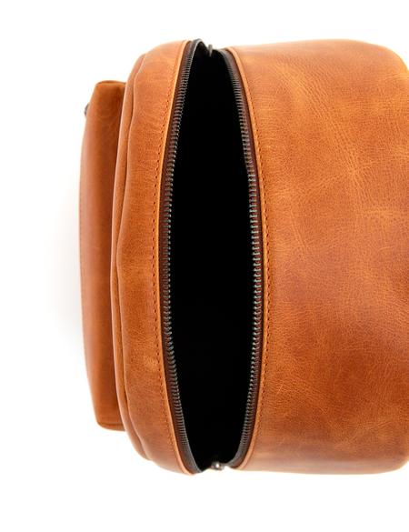 Erkek Taba Deri Sırt Çantası - 50266877002