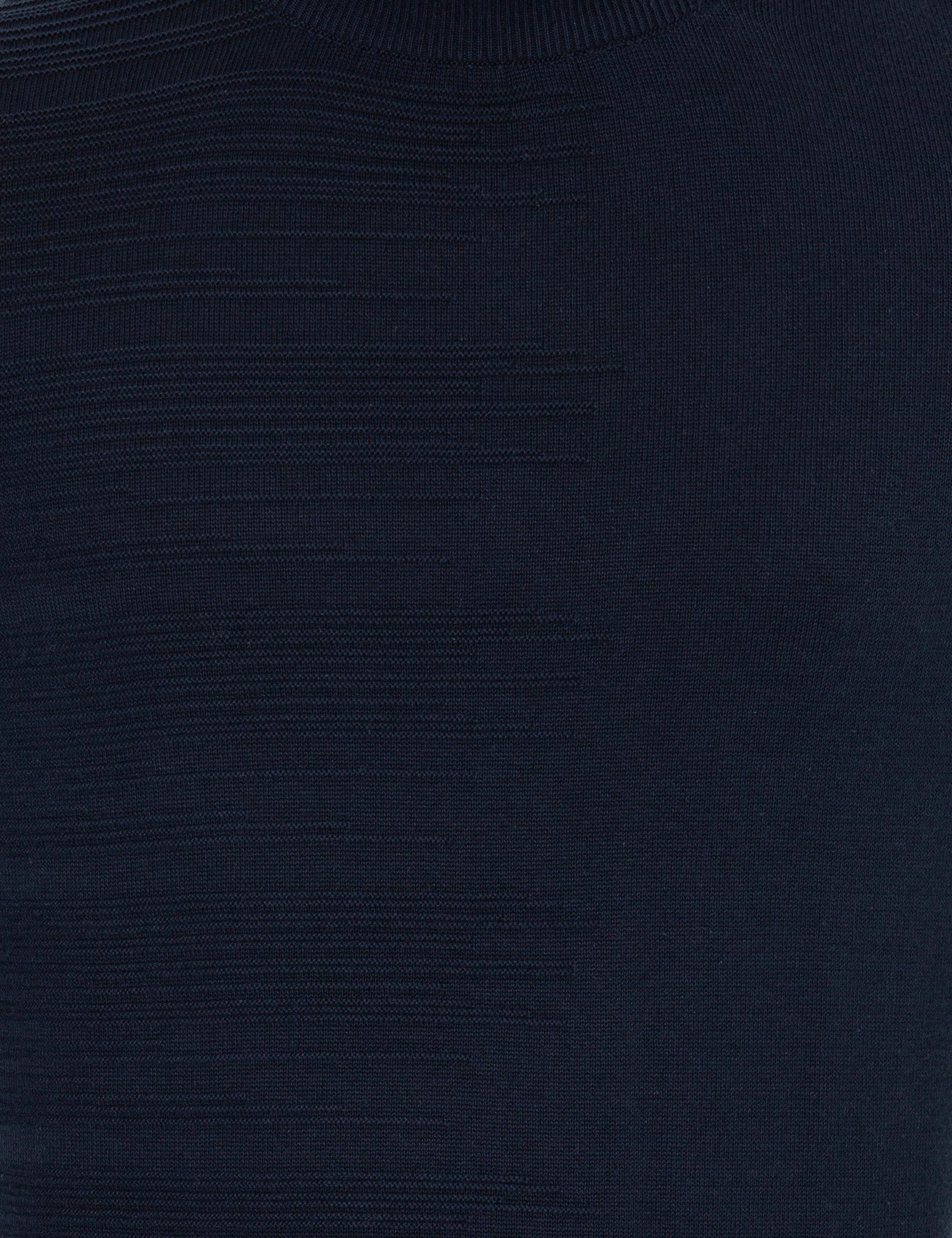 Lacivert Melanj Slim Fit Yarım Balıkçı Yaka Triko Kazak