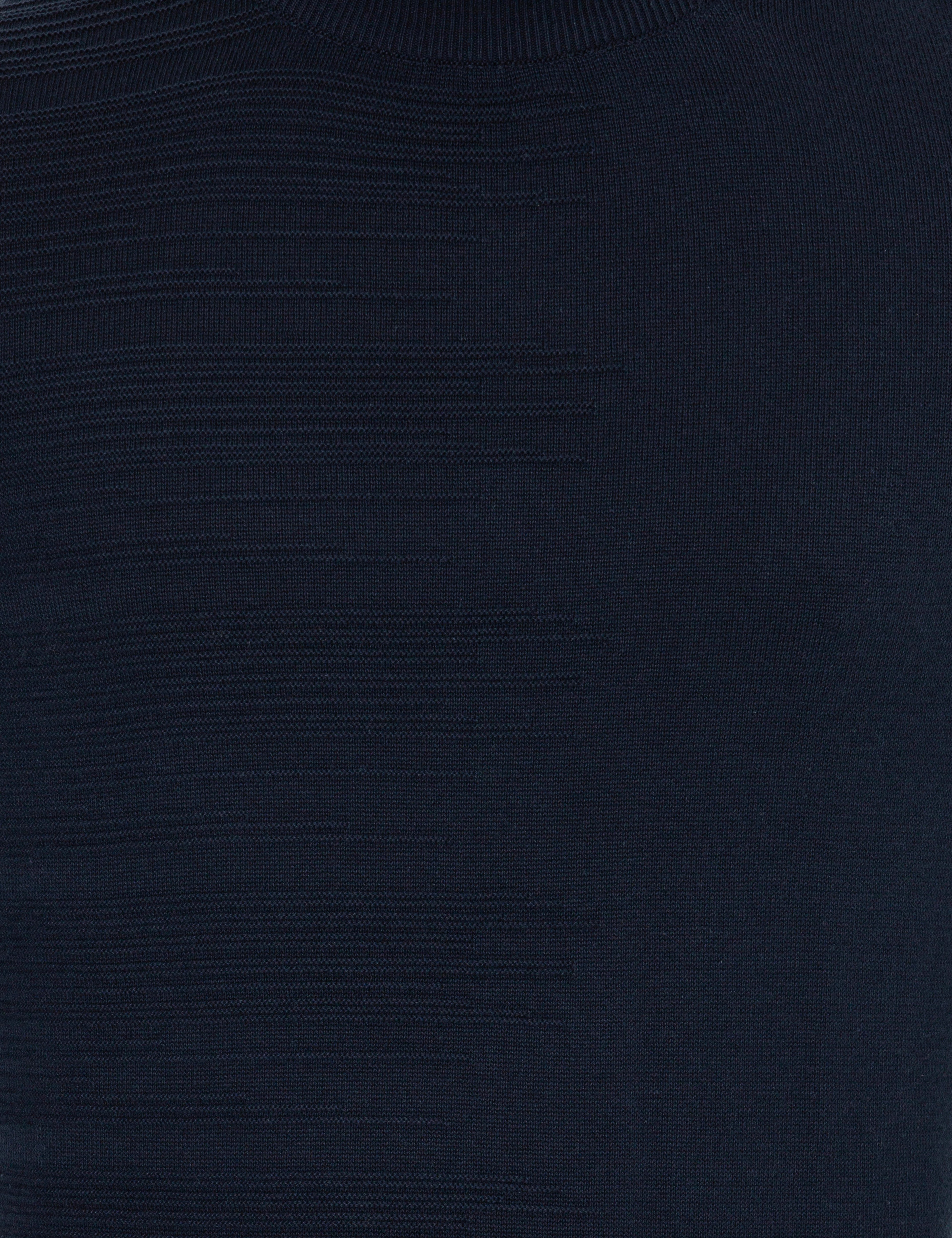 Lacivert Melanj Slim Fit Yarım Balıkçı Yaka Triko Kazak - Image 6