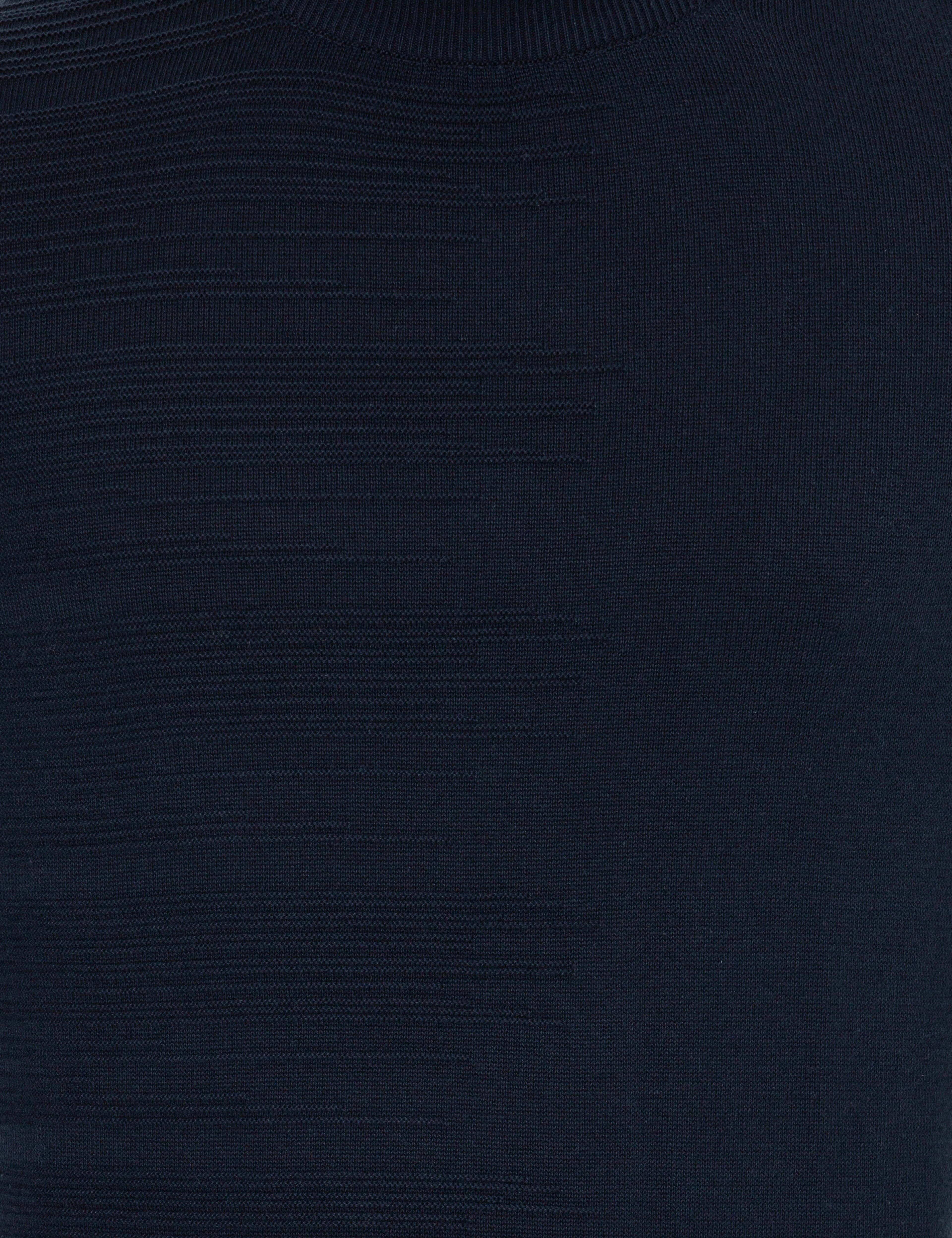 Lacivert Melanj Slim Fit Yarım Balıkçı Yaka Triko Kazak