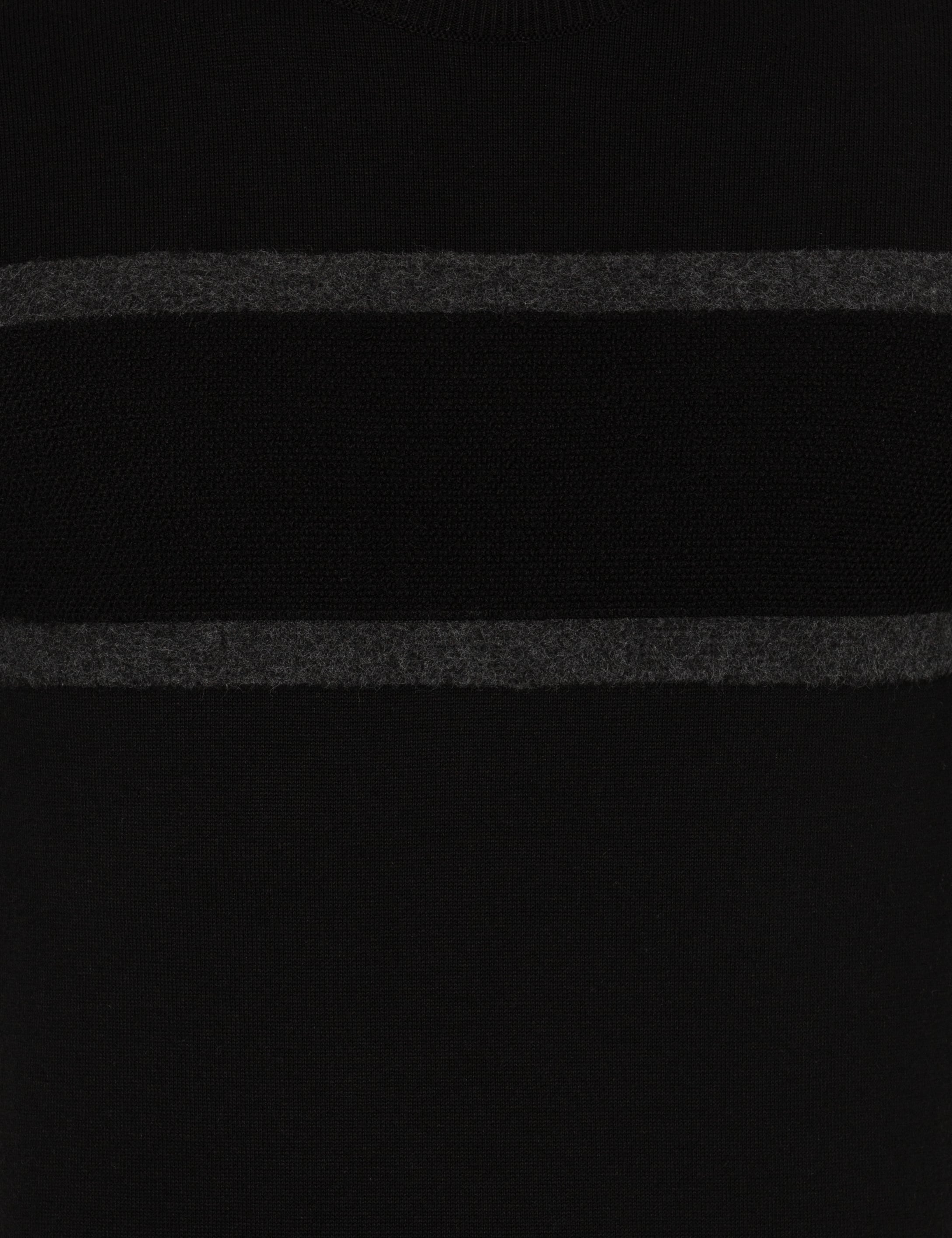Siyah Slim Fit Bisiklet Yaka Triko Kazak
