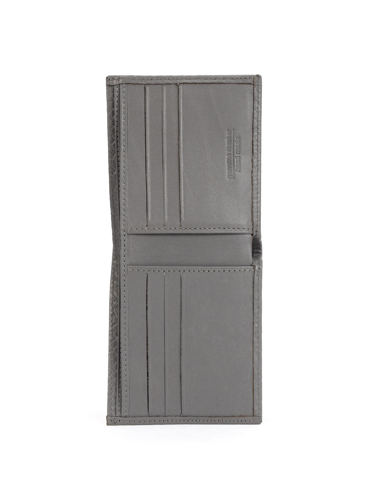 Erkek Gri Deri Cüzdan - 50267799002