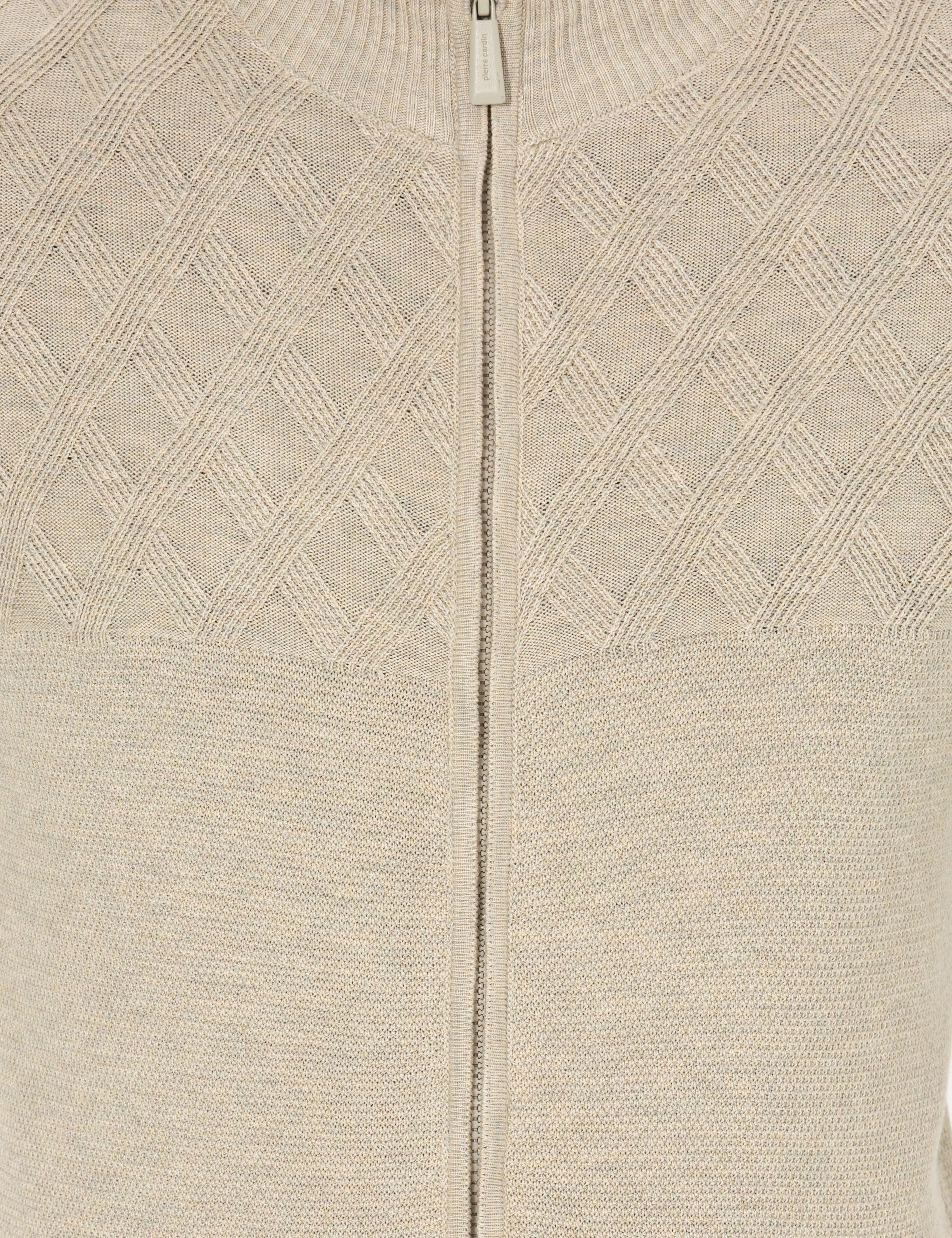 Kum Melanj Slim Fit Fermuarlı Triko Hırka - Image 6