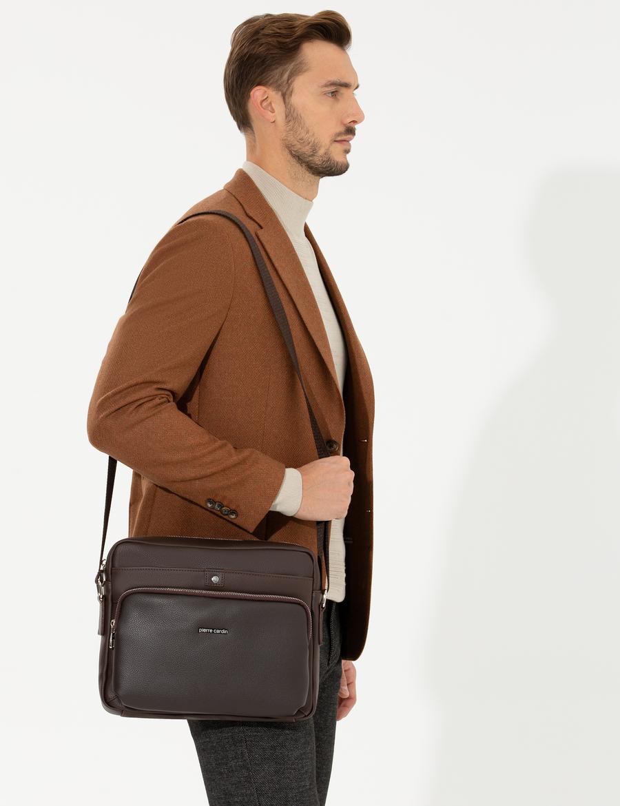 Erkek Kahverengi Omuz Çantası