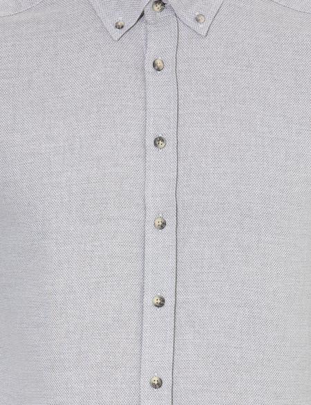 Gri Slim Fit Uzun Kollu Gömlek - 50261304060