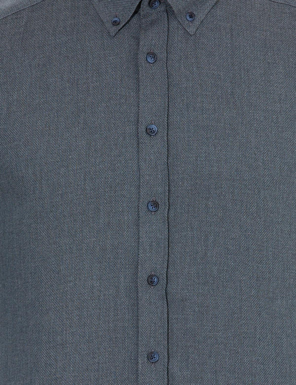 Lacivert Slim Fit Uzun Kollu Gömlek - 50261304081