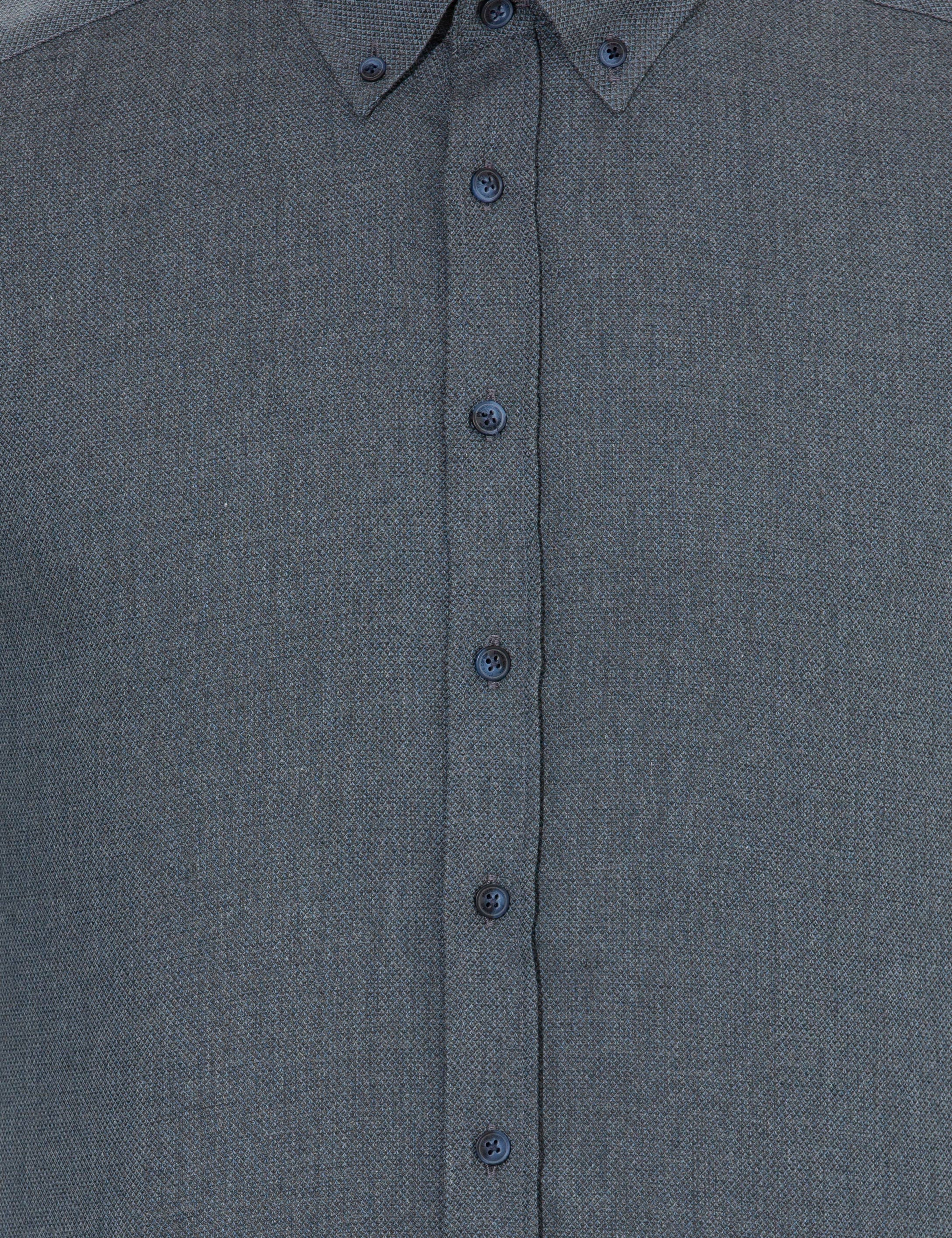 Lacivert Slim Fit Uzun Kollu Gömlek - Image 6