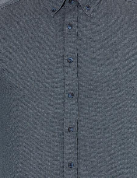 Lacivert Slim Fit Uzun Kollu Gömlek - 50261304081