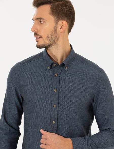 Lacivert Regular Fit Uzun Kollu Gömlek - 50261305051