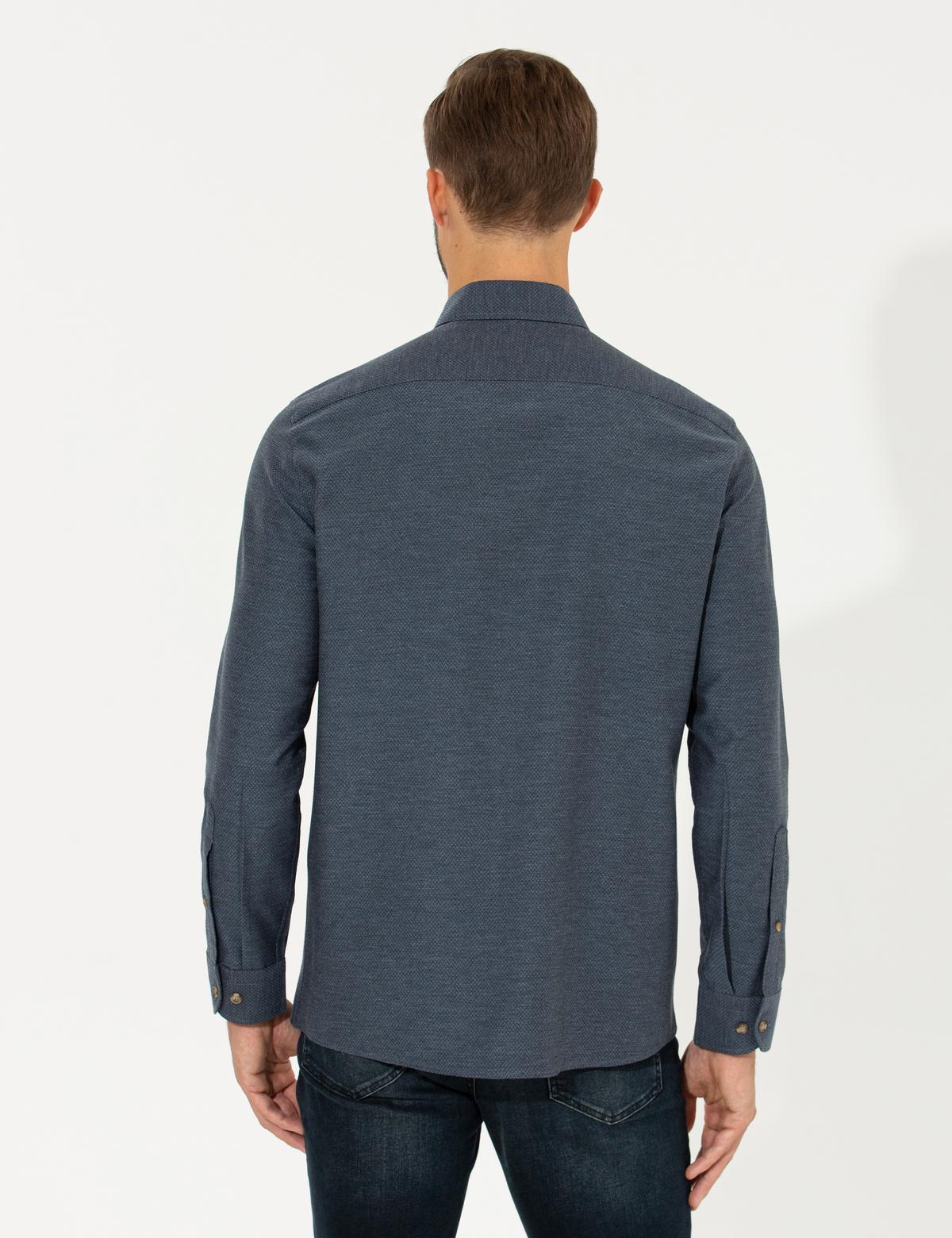 Lacivert Regular Fit Uzun Kollu Gömlek - 50261305051