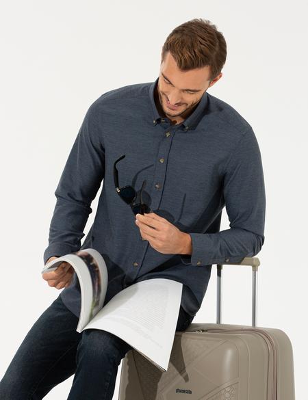 Lacivert Regular Fit Uzun Kollu Gömlek - 50261305051