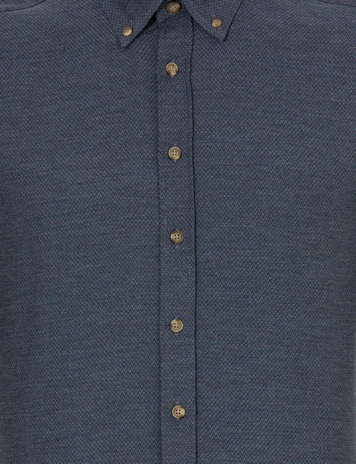 Lacivert Regular Fit Uzun Kollu Gömlek - 50261305051