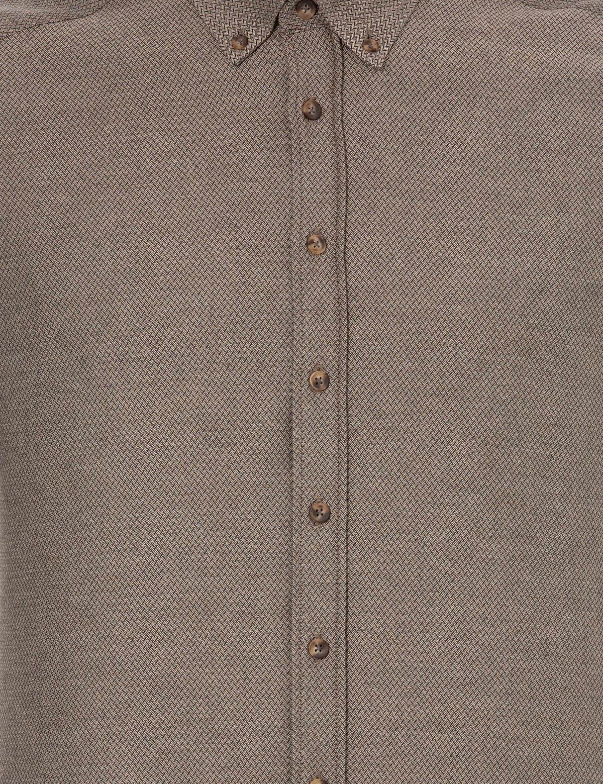 Kahverengi Regular Fit Uzun Kollu Gömlek - 50261305061