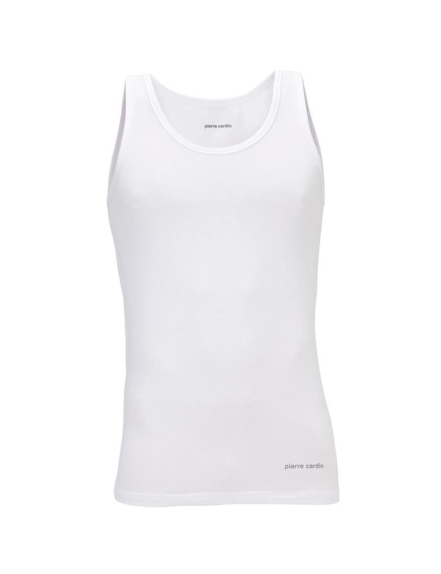 Beyaz Pamuk Modal Karışımlı 2'li Atlet