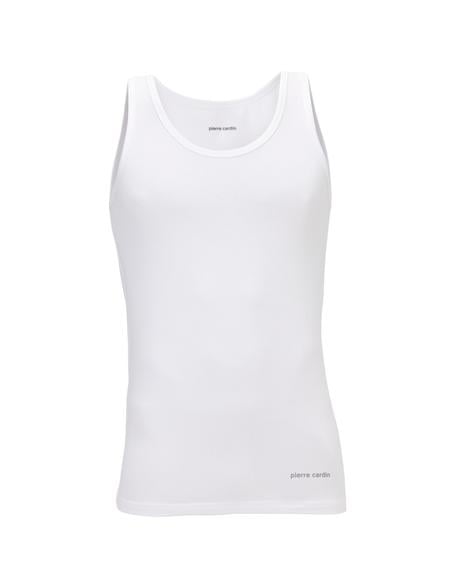 Beyaz Pamuk Modal Karışımlı 2'li Atlet - 50272019001