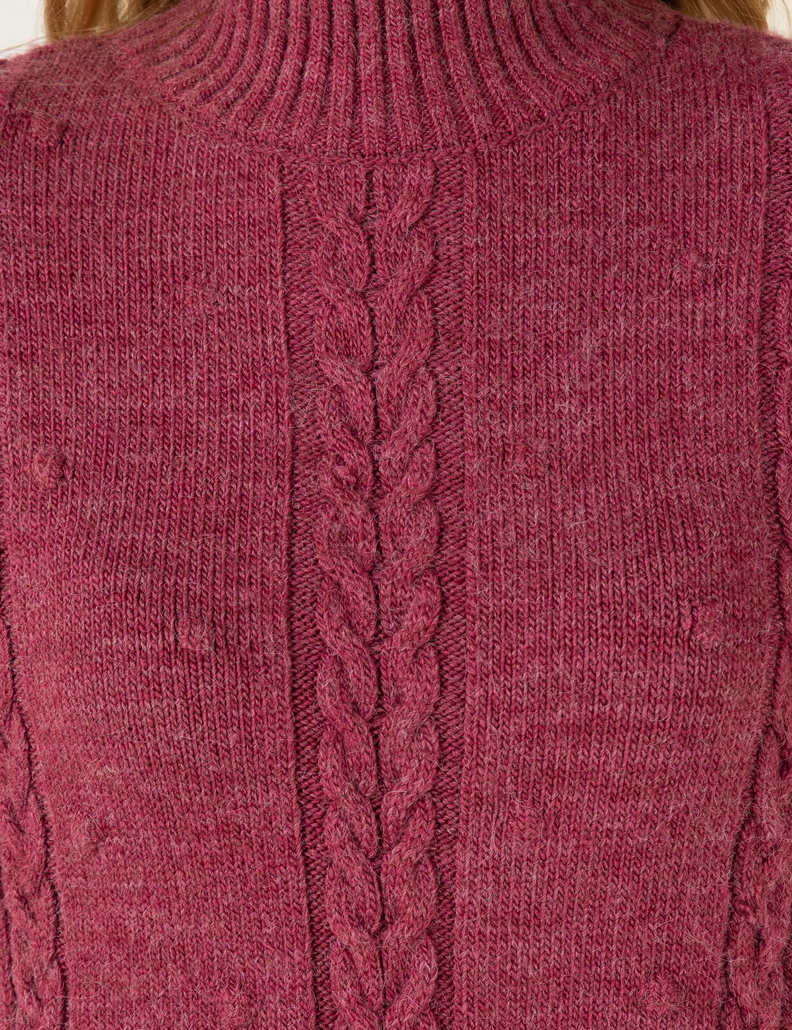 Gül Kurusu Comfort Fit Yarım Balıkçı Kazak