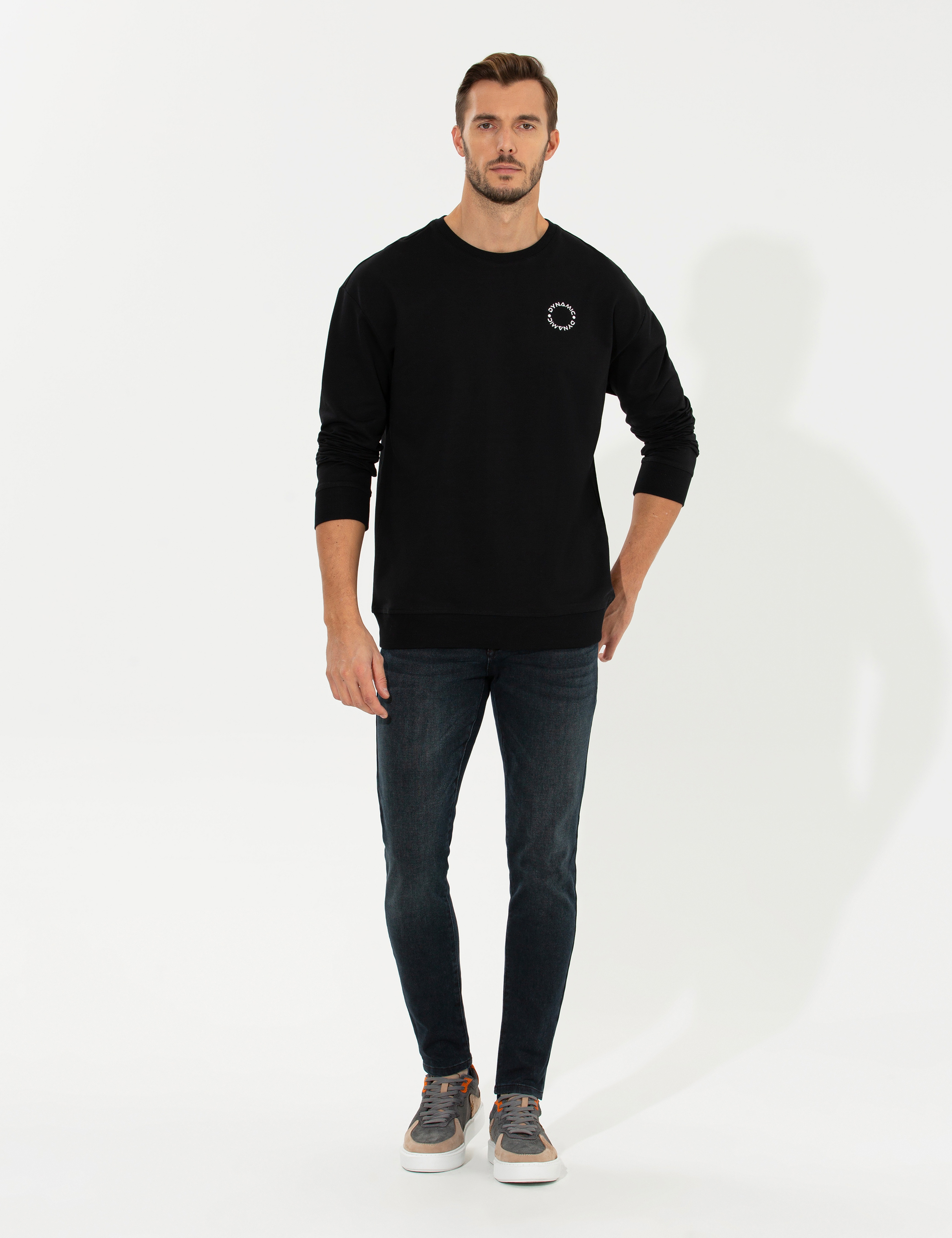 Siyah Comfort Fit Sweatshirt - Image 3