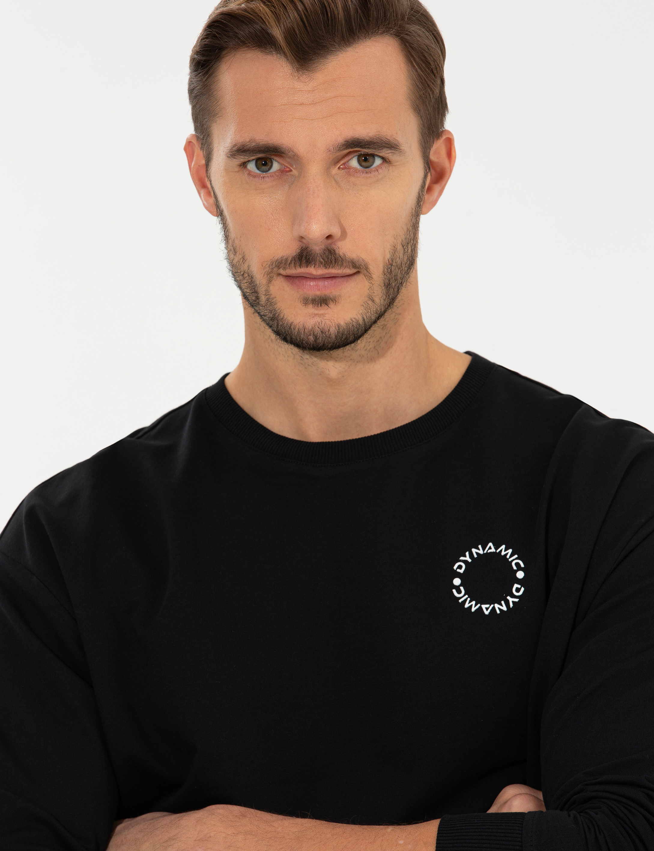 Siyah Comfort Fit Sweatshirt