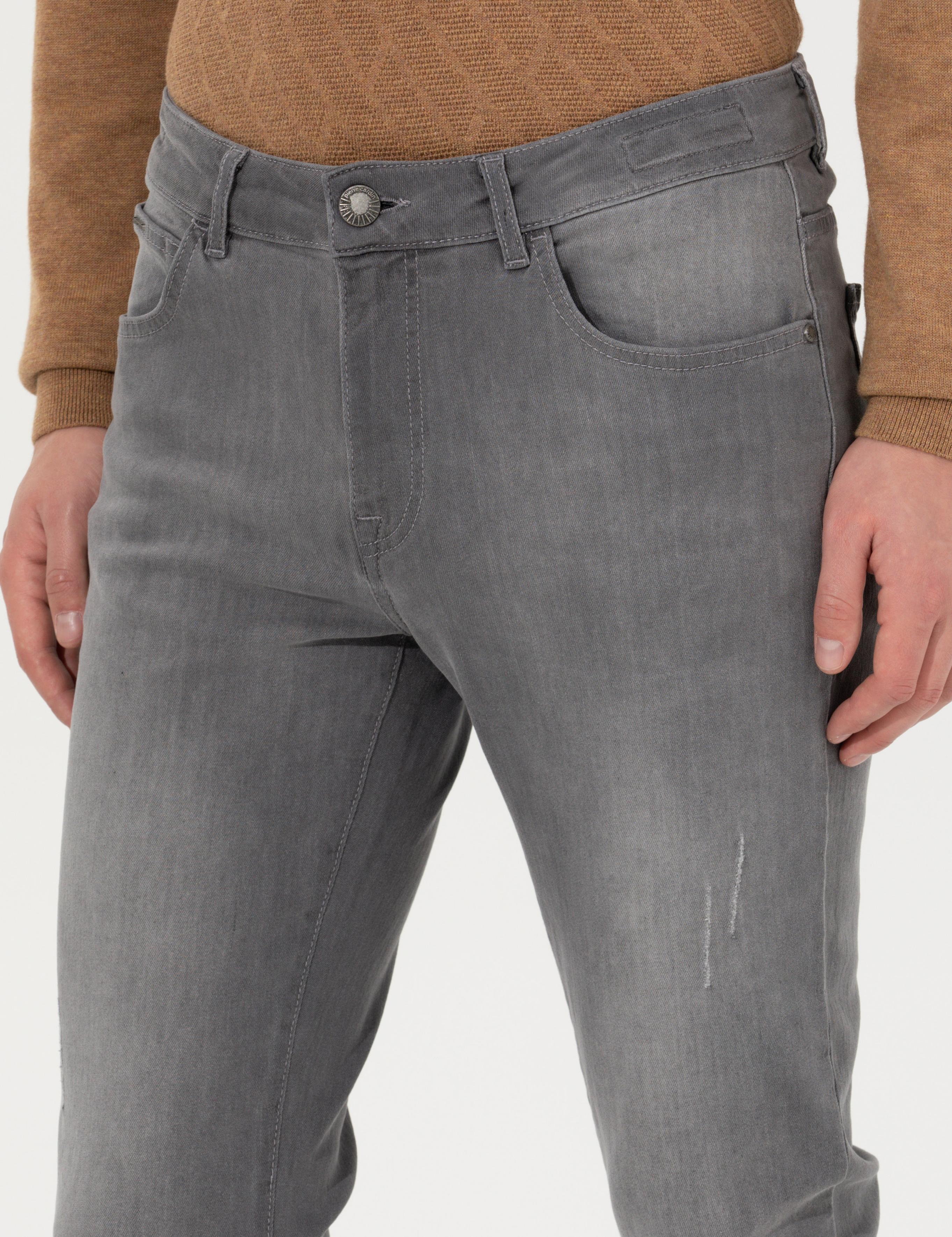 Gri Slim Fit Jean Pantolon