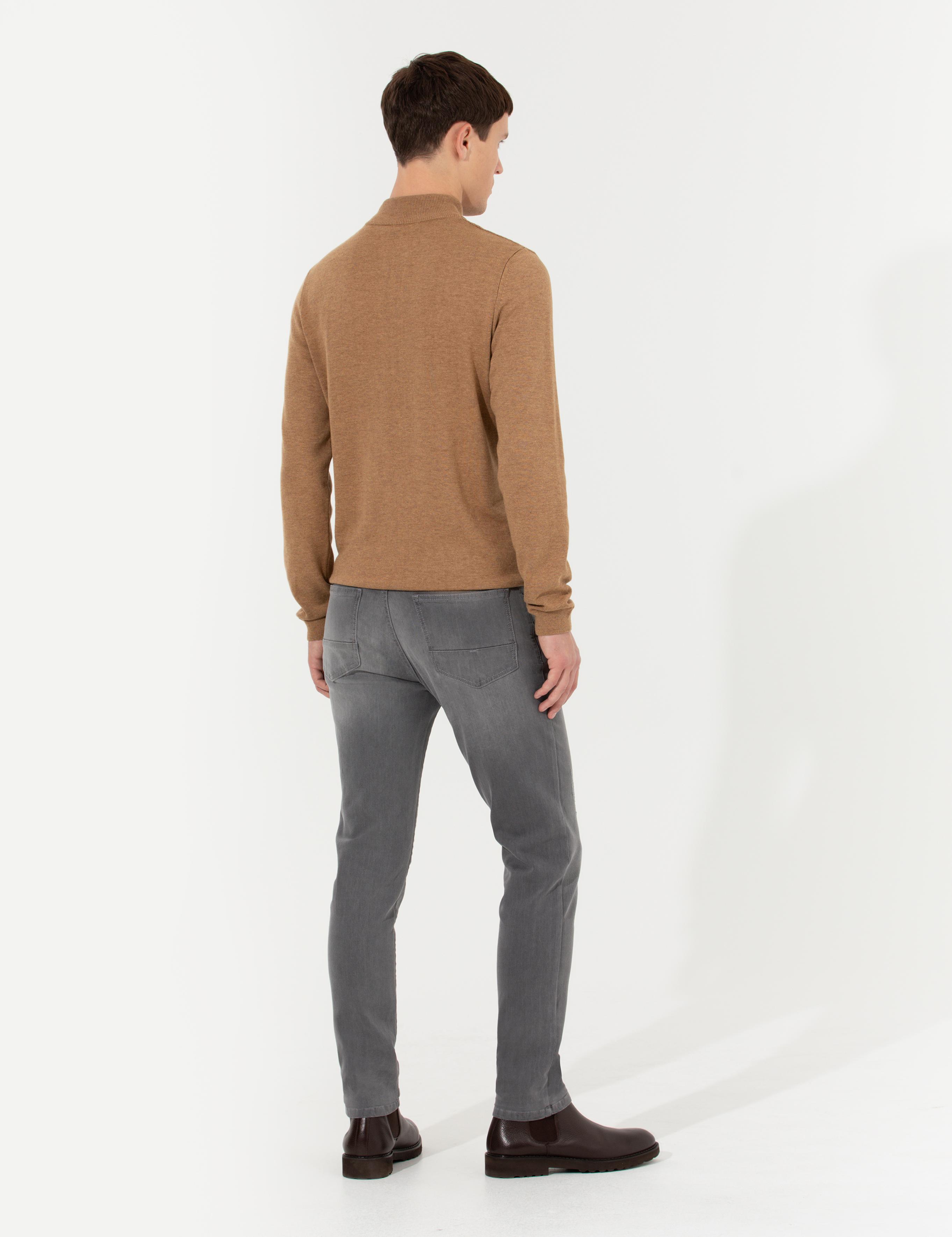 Gri Slim Fit Jean Pantolon