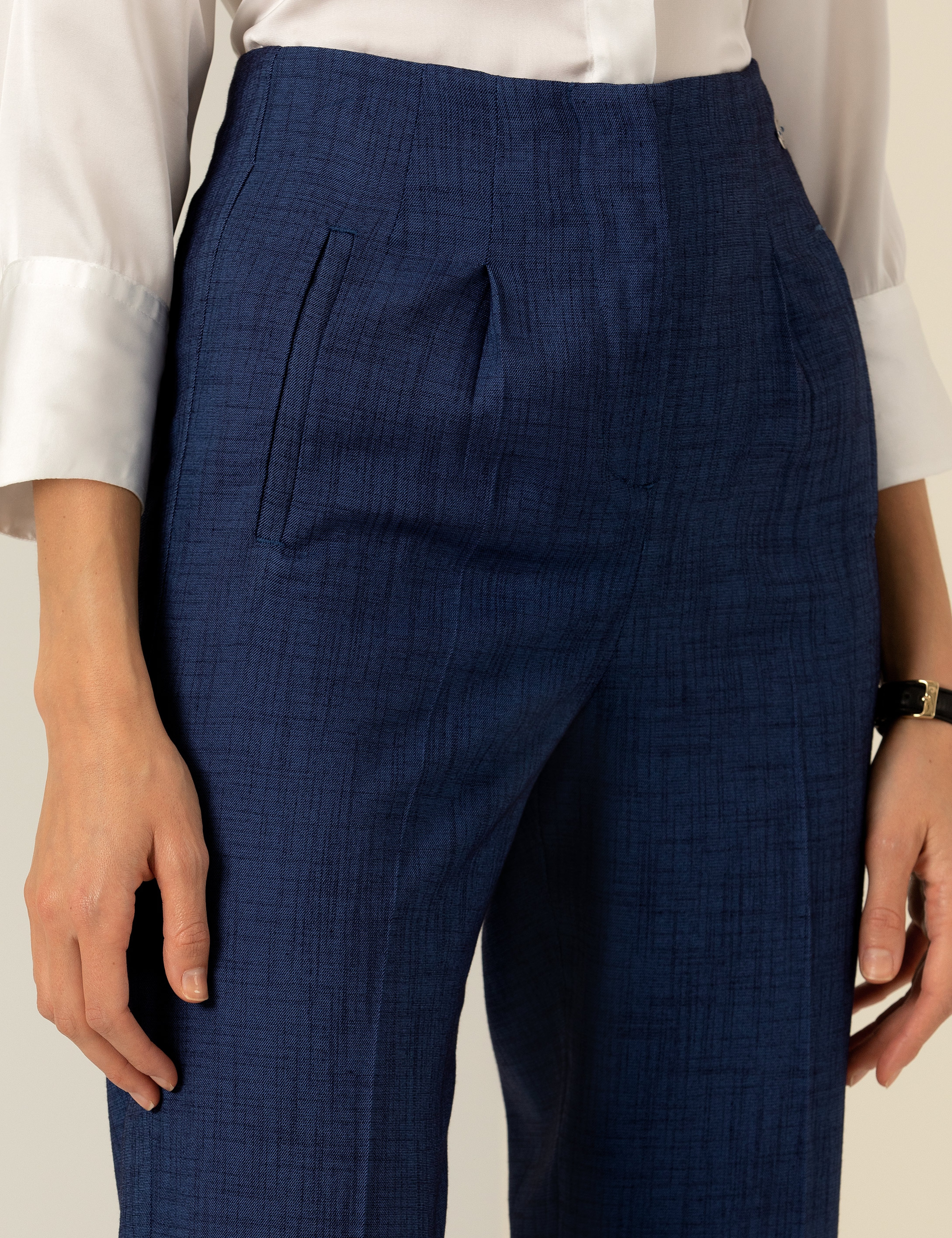Lacivert Havuç Fit Kumaş Pantolon - Image 6
