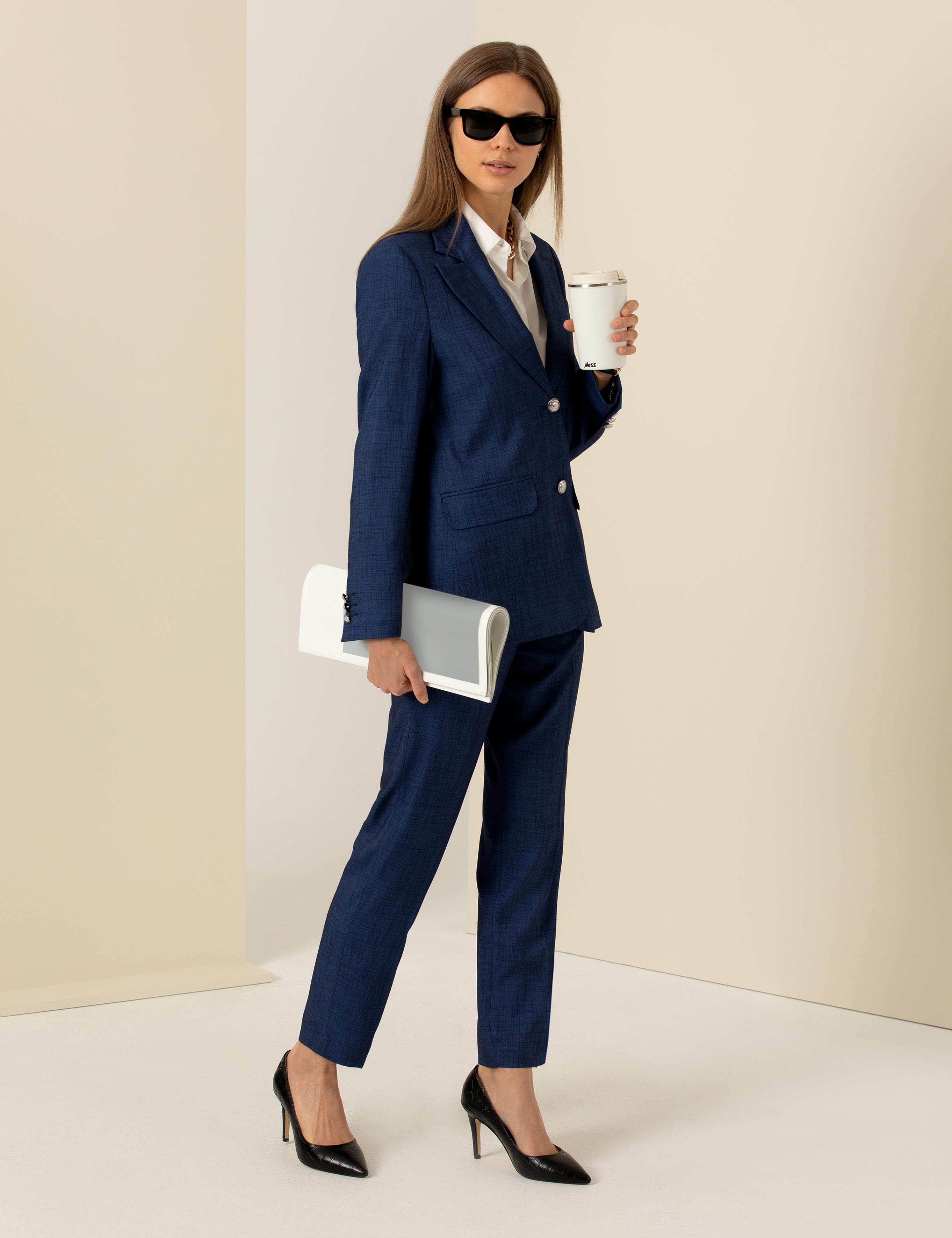 Lacivert Havuç Fit Kumaş Pantolon