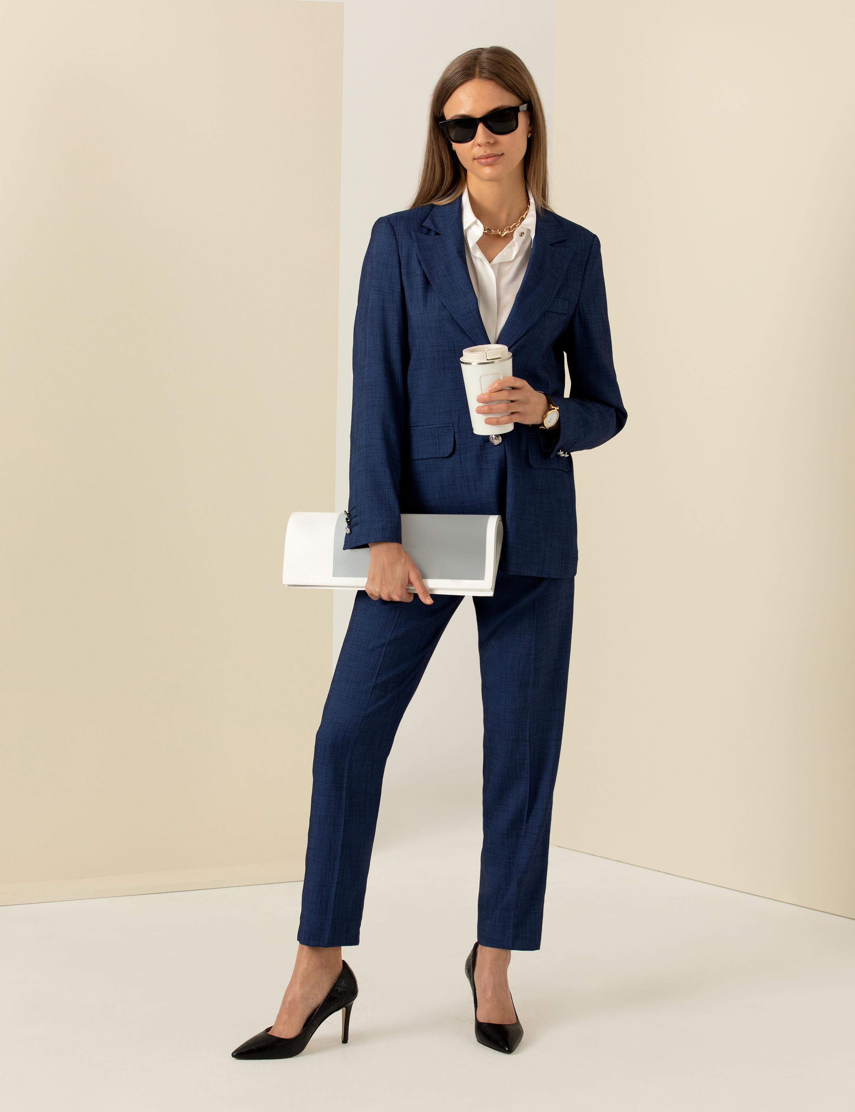 Lacivert Havuç Fit Kumaş Pantolon