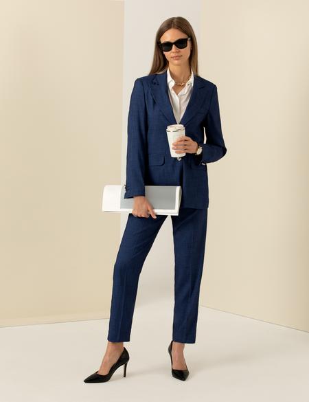 Lacivert Havuç Fit Kumaş Pantolon - 50247238009