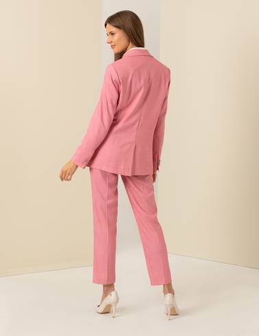 Fuşya Havuç Fit Kumaş Pantolon