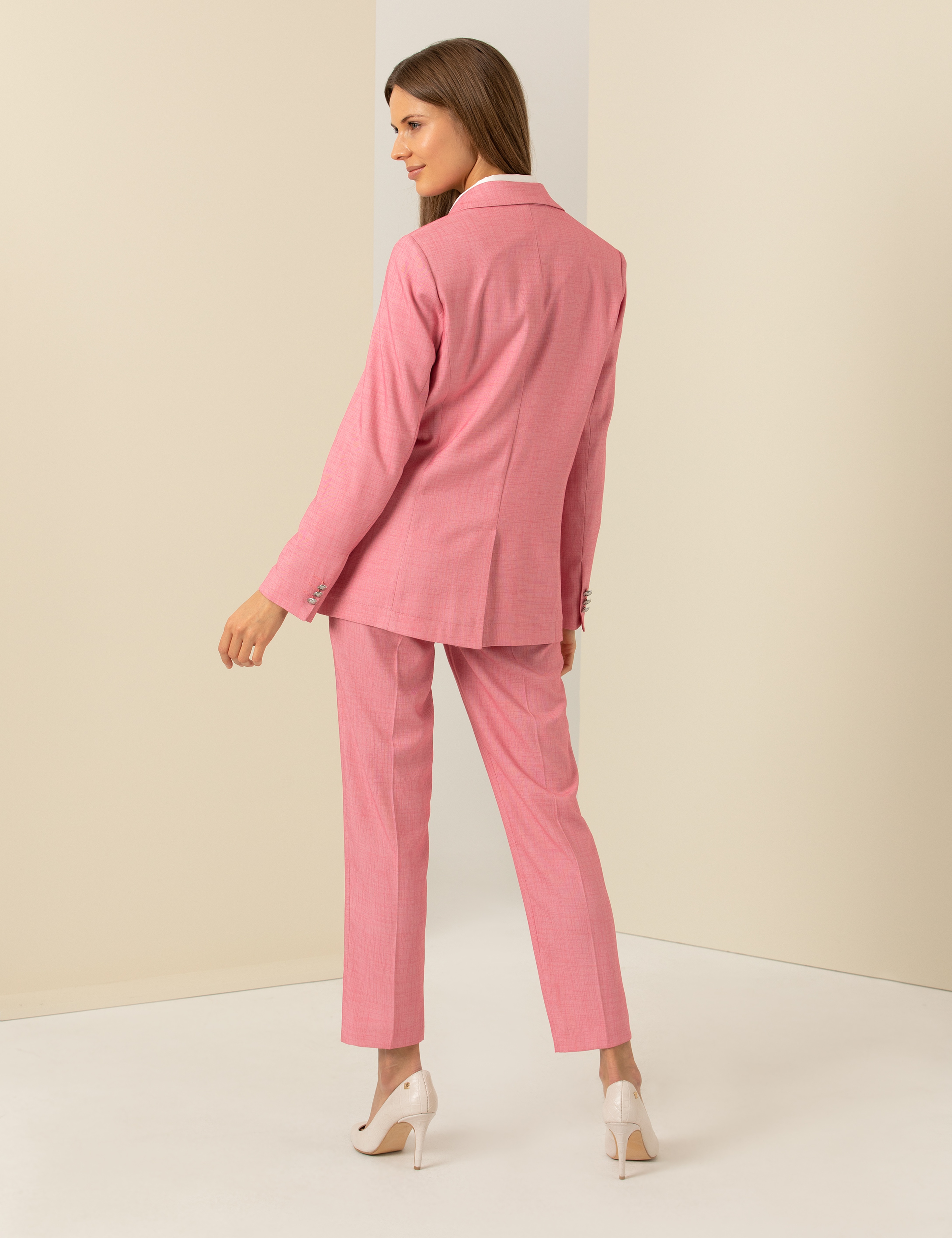 Fuşya Havuç Fit Kumaş Pantolon - Image 4