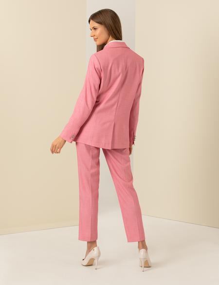 Fuşya Havuç Fit Kumaş Pantolon - 50247238004