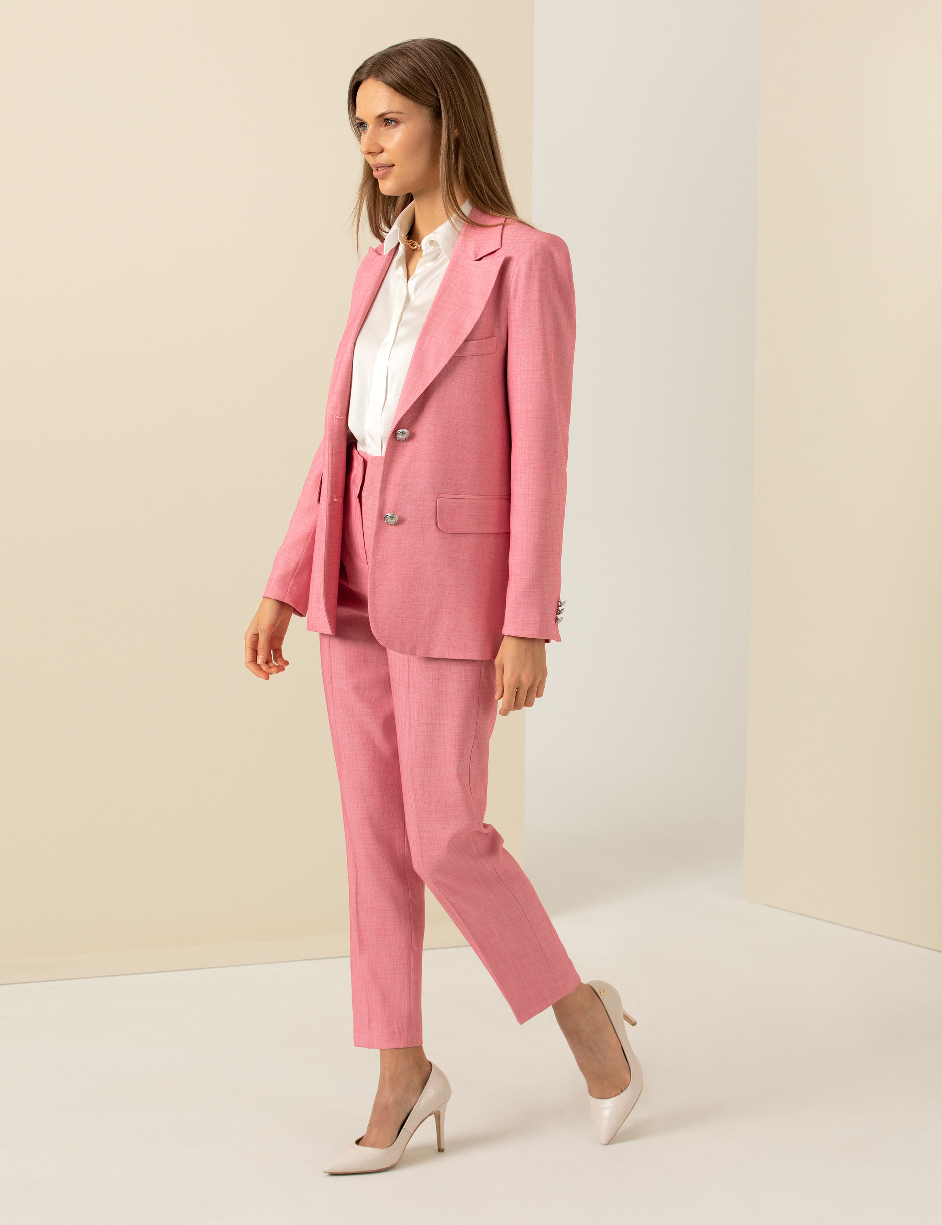Fuşya Havuç Fit Kumaş Pantolon - Image 3