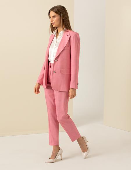 Fuşya Havuç Fit Kumaş Pantolon - 50247238004