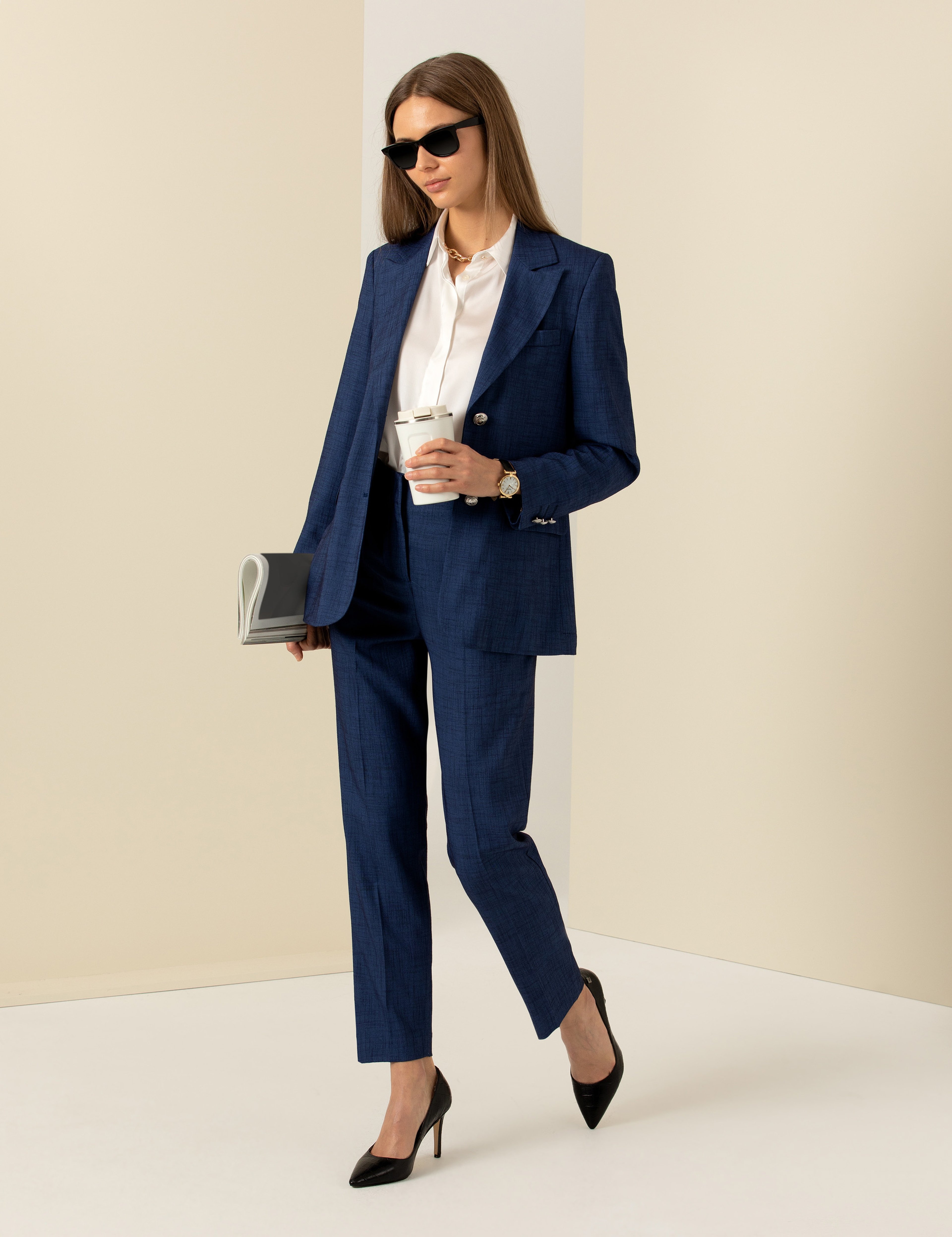 Lacivert Blazer Ceket - Image 4