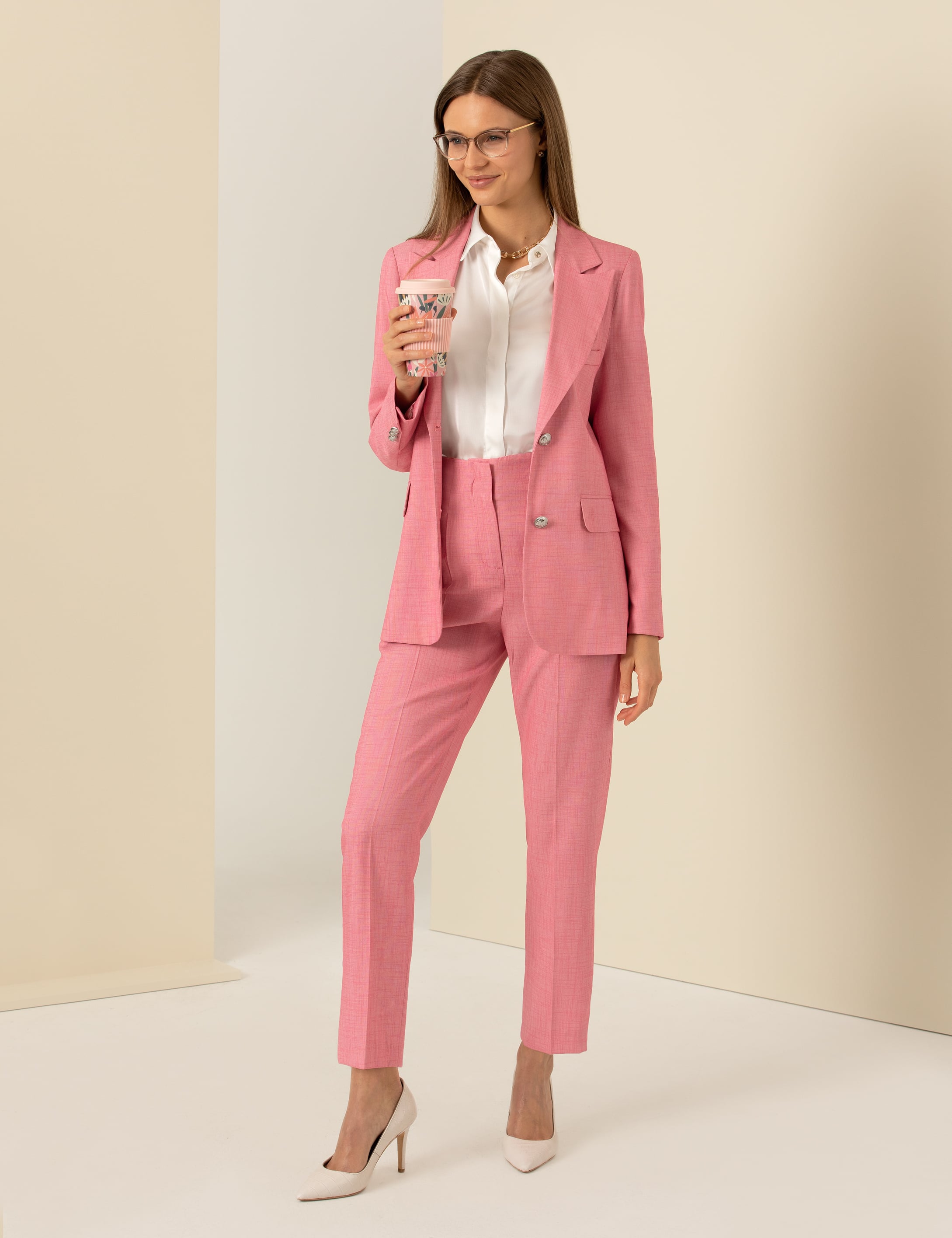 Pembe Blazer Ceket - Image 4