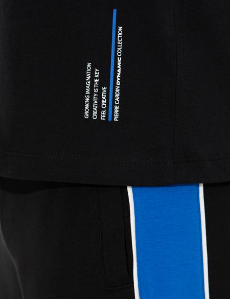 Siyah Slim Fit Bisiklet Yaka Tişört - 50258449028