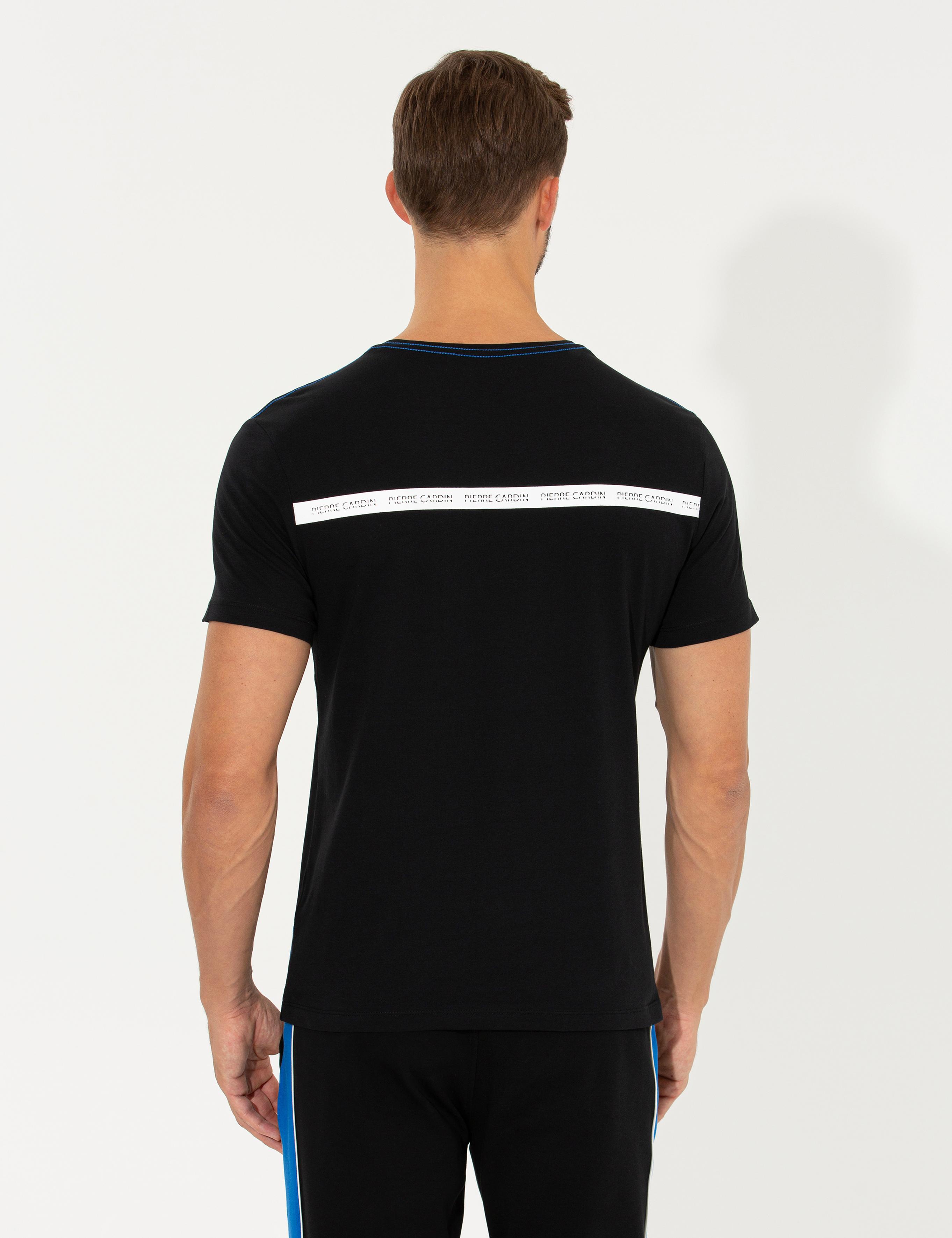 Siyah Slim Fit Bisiklet Yaka Tişört