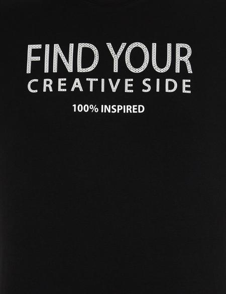 Siyah Slim Fit Bisiklet Yaka Tişört - 50258449028