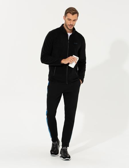 Siyah Regular Fit Polar Hırka - 50262816033