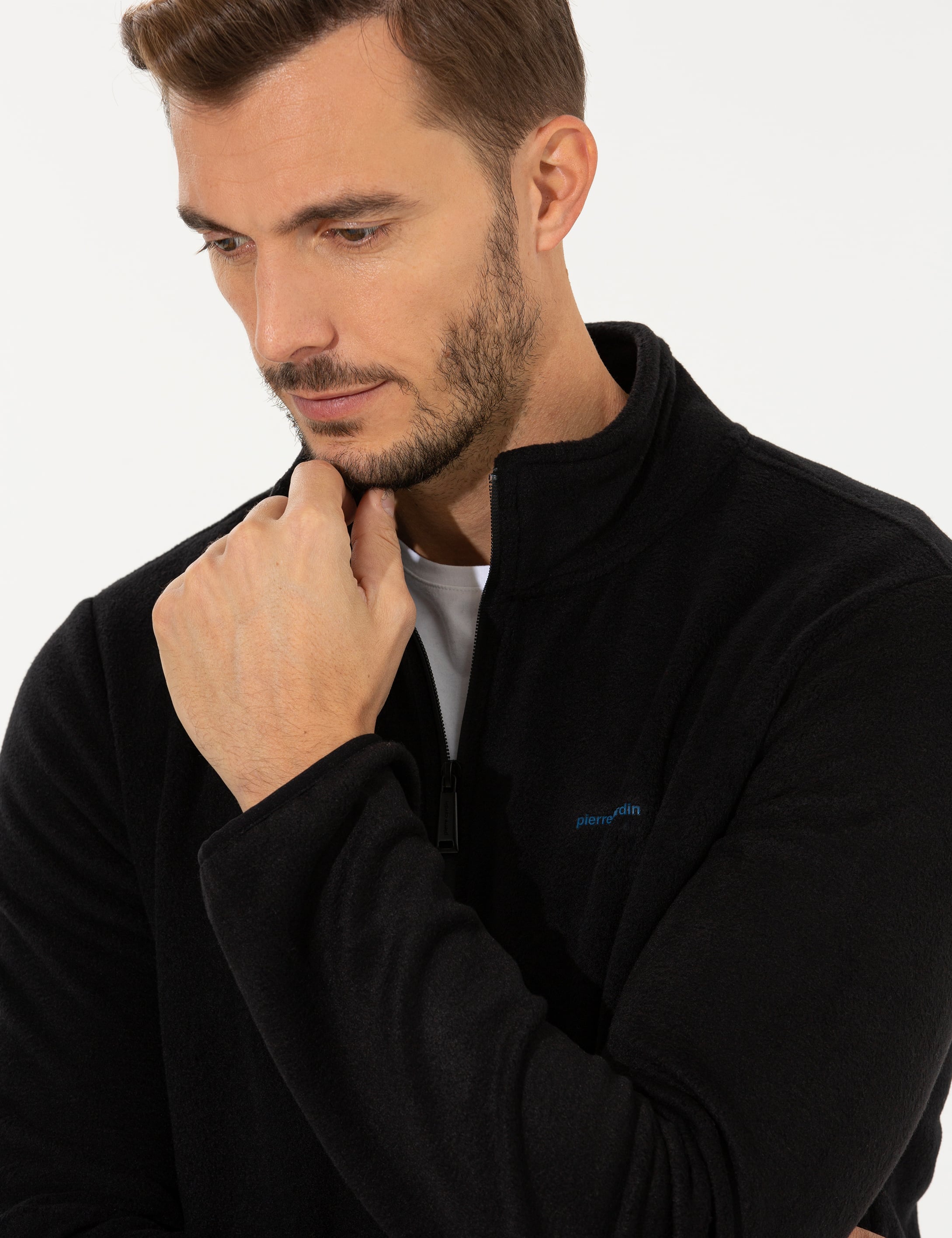 Siyah Regular Fit Polar Hırka