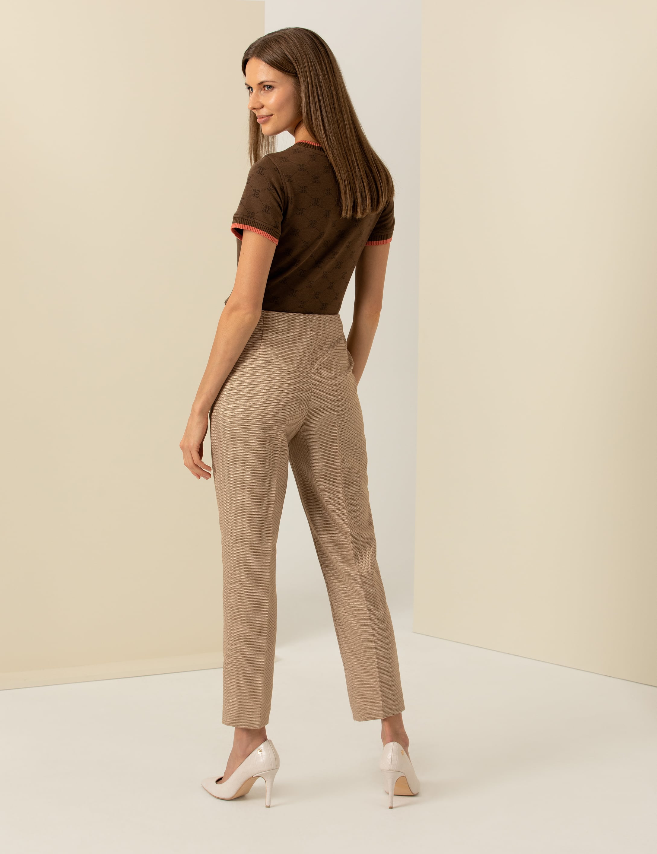 Camel Havuç Fit Kumaş Pantolon - Image 4