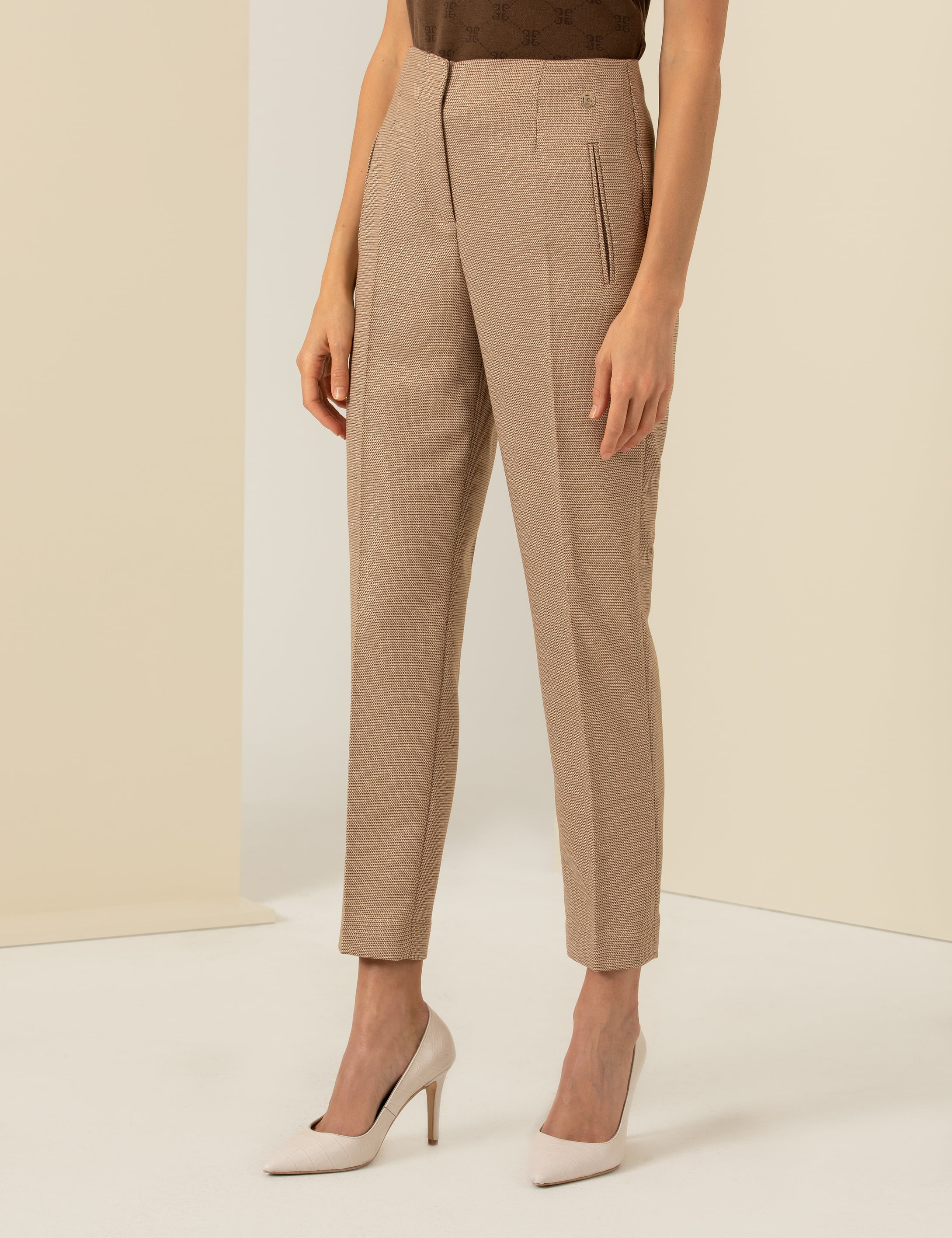 Camel Havuç Fit Kumaş Pantolon - Image 2