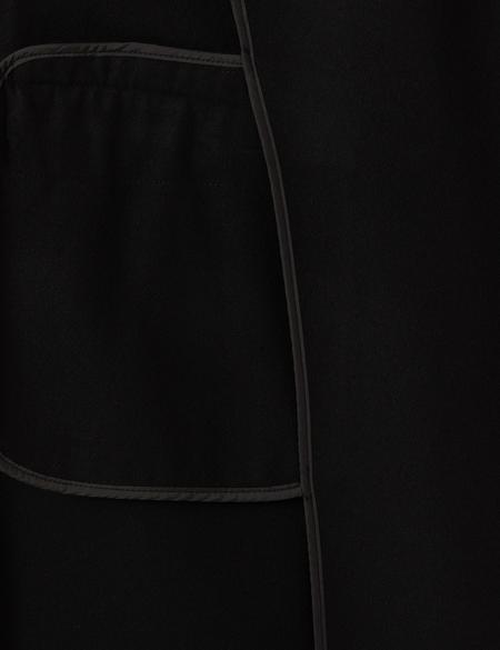 Siyah Regular Fit Kaşe Kaban - 50254212025